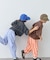 【KIDS】ピグメント加工バックロゴ5分袖セットアップ