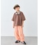 【KIDS】ピグメント加工バックロゴ5分袖セットアップ