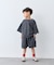 【KIDS】ピグメント加工バックロゴ5分袖セットアップ