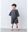 【KIDS】ピグメント加工バックロゴ5分袖セットアップ