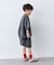 【KIDS】ピグメント加工バックロゴ5分袖セットアップ