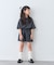 【KIDS】ピグメント加工バックロゴ5分袖セットアップ