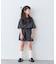 【KIDS】ピグメント加工バックロゴ5分袖セットアップ