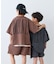 【KIDS】ピグメント加工バックロゴ5分袖セットアップ
