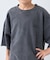 【KIDS】ピグメント加工バックロゴ5分袖セットアップ