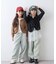 【KIDS】シアーリブタックレースカットカーデ