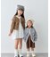 【KIDS】シアーリブタックレースカットカーデ