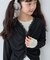 【KIDS】シアーリブタックレースカットカーデ