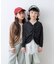 【KIDS】シアーリブタックレースカットカーデ