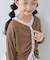 【KIDS】シアーリブタックレースカットカーデ