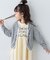 【KIDS】シアーリブタックレースカットカーデ