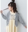 【KIDS】シアーリブタックレースカットカーデ