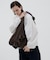 ：【TYNNE.】配色フリルギャザートライアングルバッグ