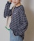 【GEVACO】リンガーボーダーヘンリー長袖TEE