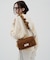 :【TYNNE.】異素材アソートドットギャザーショルダーバッグ