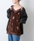 Aguniベロアビジュー刺繍レースランジェリーチュニック