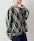 【GEVACO】アーガイル柄シャギーニットカーデ