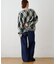 【GEVACO】アーガイル柄シャギーニットカーデ
