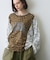 【etsinta】リメイクレオパードレースロンtee
