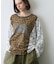 【etsinta】リメイクレオパードレースロンtee