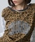 【etsinta】リメイクレオパードレースロンtee