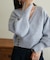 【女性らしい抜け感】メランジカシュクールプルオーバー
