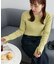 モール糸リブ袖スリットプルオーバー