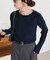 モール糸リブ袖スリットプルオーバー