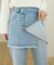USコットンデニムラップスカートパンツ