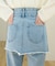 USコットンデニムラップスカートパンツ