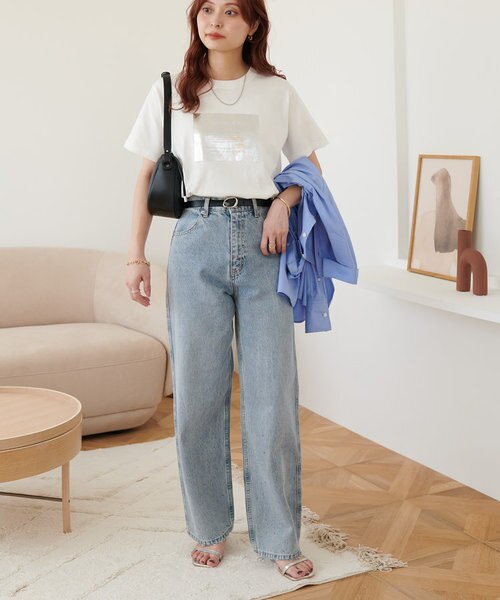 USコットンラインストーンデニムパンツ｜ディスコートの通販