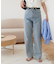 USコットンラインストーンデニムパンツ