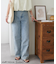 USコットンラインストーンデニムパンツ
