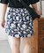 フラワープリントラップミニスカート