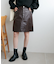 フェイクレザーミニスカート