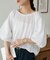 コットンシアーオフショルブラウス5分袖
