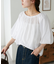 コットンシアーオフショルブラウス5分袖