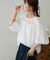 コットンシアーオフショルブラウス5分袖