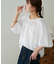 コットンシアーオフショルブラウス5分袖