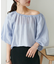 コットンシアーオフショルブラウス5分袖