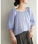 コットンシアーオフショルブラウス5分袖