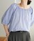 コットンシアーオフショルブラウス5分袖