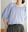 コットンシアーオフショルブラウス5分袖
