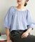 コットンシアーオフショルブラウス5分袖