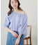 コットンシアーオフショルブラウス5分袖