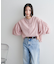 コットンシアー袖バルーンブラウス5分袖《WEB限定カラーあり》