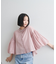 コットンシアー袖バルーンブラウス5分袖《WEB限定カラーあり》