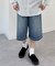 【ユニセックス】デニムハーフパンツ