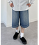 【ユニセックス】デニムハーフパンツ