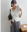 サラモチ衿付き半袖カーディガン《WEB限定カラーあり》